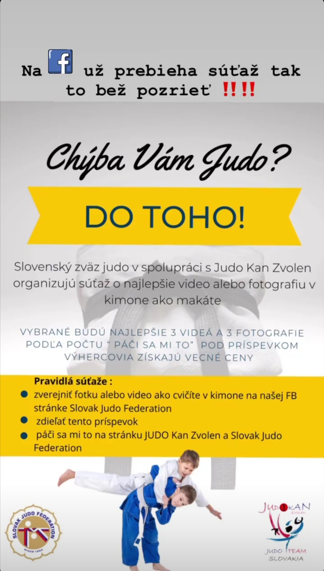 Chýba Vám judo ?!