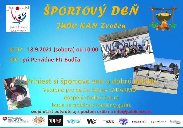 Športový deň 18.9.2021   JUDO KAN Zvolen